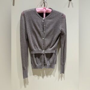 Joseph Women's silver Lurex Cardigan Sweater XS